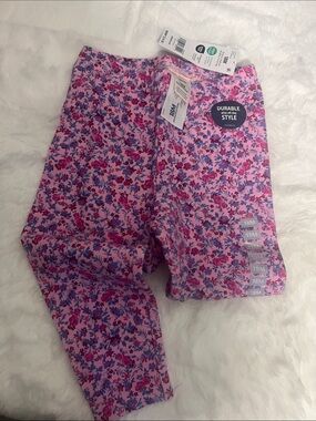 OshkoshToddler Floral Leggings - Pink & Purple